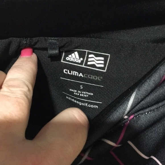 ADIDAS - Women's Skort Black and Pink plaid Size Small - Picture 2 of 7